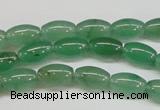 CAJ642 15.5 inches 6*9mm rice green aventurine beads