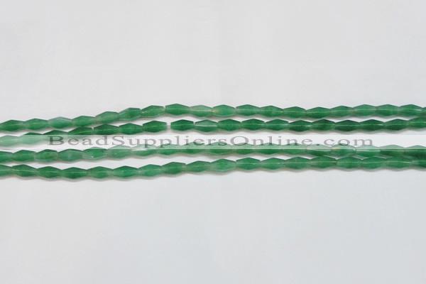 CAJ650 15.5 inches 6*12mm hexahedron green aventurine beads