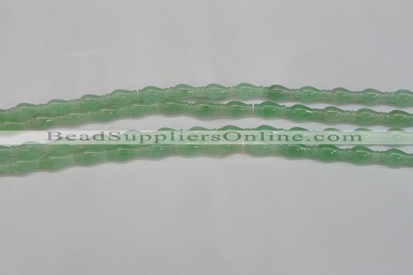 CAJ662 15.5 inches 7*14mm vase-shaped green aventurine beads