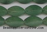 CAJ667 15.5 inches 10*20mm twisted rice green aventurine beads