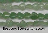 CAJ683 15.5 inches 8*8mm heart green aventurine beads