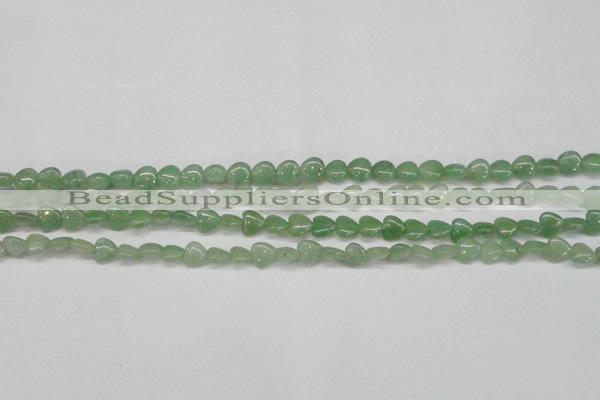 CAJ683 15.5 inches 8*8mm heart green aventurine beads