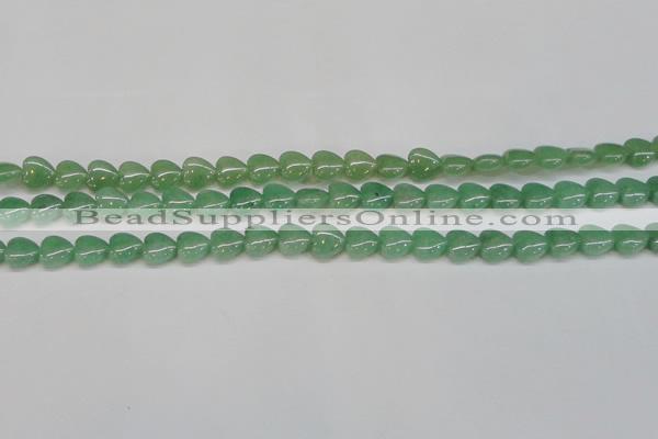 CAJ684 15.5 inches 10*10mm heart green aventurine beads