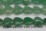 CAJ685 15.5 inches 12*12mm heart green aventurine beads