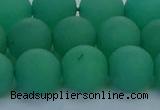 CAJ714 15.5 inches 12mm round matte green aventurine beads