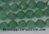 CAJ731 15.5 inches 6mm faceted nuggets green aventurine beads