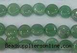 CAJ80 15.5 inches 10mm flat round green aventurine beads wholesale