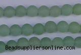 CAJ801 15.5 inches 6mm round matte green aventurine beads wholesale