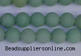 CAJ802 15.5 inches 8mm round matte green aventurine beads wholesale