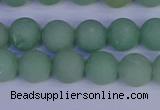 CAJ803 15.5 inches 10mm round matte green aventurine beads wholesale