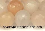 CAJ822 15 inches 10mm faceted round pink aventurine beads