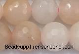 CAJ859 15 inches 10mm faceted round pink aventurine beads