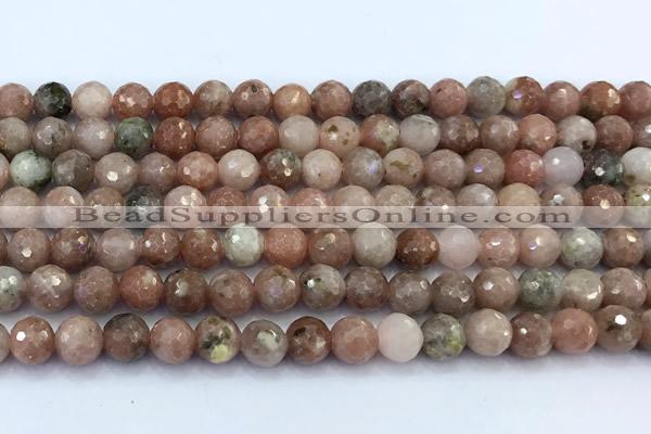 CAJ860 15 inches 6mm faceted round jade gemstone beads