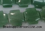 CAJ88 15.5 inches 20*20mm cross green aventurine beads wholesale