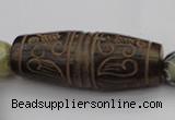 CAL05 14.5 inches 25*60mm carved drum agalmatolite beads