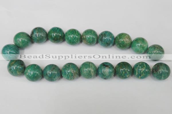 CAM1008 15.5 inches 20mm round natural Russian amazonite beads