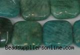 CAM1030 15.5 inches 20*20mm square natural Russian amazonite beads