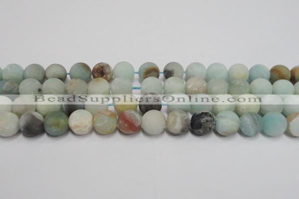 CAM1104 15.5 inches 12mm round matte amazonite beads wholesale