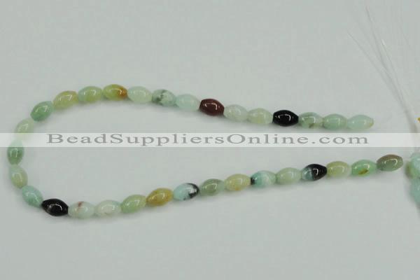 CAM111 15.5 inches 8*12mm rice amazonite gemstone beads wholesale