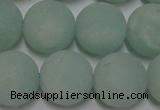 CAM1115 15.5 inches 14mm round matte amazonite beads wholesale