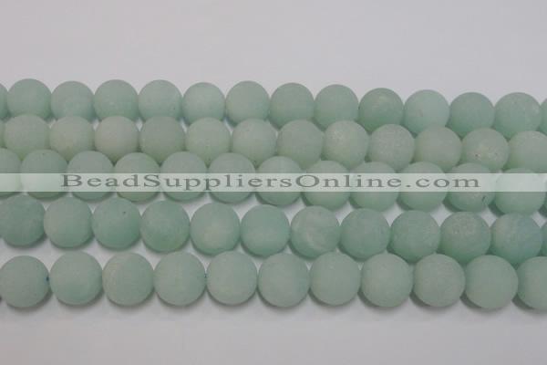 CAM1116 15.5 inches 16mm round matte amazonite beads wholesale