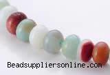 CAM12 5*8mm rondelle natural amazonite gemstone beads Wholesale