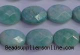 CAM1204 15.5 inches 12*16mm faceted oval Russian amazonite beads