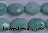 CAM1205 15.5 inches 14*19mm faceted oval Russian amazonite beads