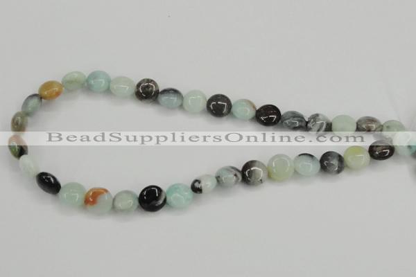 CAM121 15.5 inches 12mm flat round amazonite gemstone beads