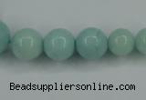 CAM125 15.5 inches multi-size round amazonite gemstone beads