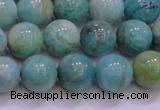 CAM1254 15.5 inches 12mm round natural Russian amazonite beads