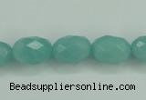 CAM140 15.5 inches 10*14mm faceted drum amazonite gemstone beads