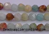 CAM1411 15.5 inches 6mm faceted nuggets amazonite gemstone beads