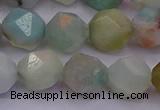 CAM1414 15.5 inches 12mm faceted nuggets amazonite gemstone beads