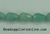 CAM142 15.5 inches 10*14mm faceted teardrop amazonite gemstone beads