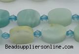 CAM1425 15.5 inches 8*12mm oval Chinese amazonite beads