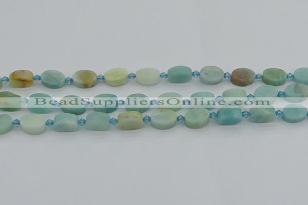 CAM1425 15.5 inches 8*12mm oval Chinese amazonite beads