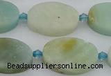 CAM1428 15.5 inches 15*22mm oval Chinese amazonite beads