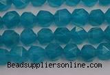 CAM1431 15.5 inches 6mm faceted nuggets dyed amazonite gemstone beads