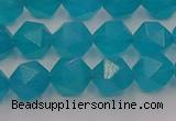 CAM1432 15.5 inches 8mm faceted nuggets dyed amazonite gemstone beads