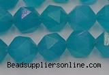 CAM1433 15.5 inches 10mm faceted nuggets dyed amazonite gemstone beads