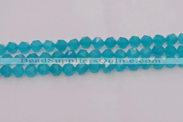 CAM1433 15.5 inches 10mm faceted nuggets dyed amazonite gemstone beads