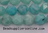 CAM1437 15.5 inches 8mm faceted nuggets amazonite gemstone beads