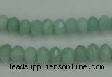 CAM144 15.5 inches 5*8mm faceted rondelle amazonite gemstone beads