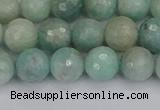 CAM1452 15.5 inches 8mm faceted round amazonite gemstone beads