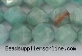 CAM1474 15.5 inches 10mm faceted nuggets Brazilian amazonite beads