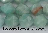 CAM1475 15.5 inches 12mm faceted nuggets Brazilian amazonite beads