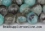 CAM1483 15.5 inches 10mm round Madagascar black amazonite beads