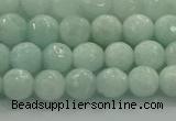 CAM1511 15.5 inches 6mm faceted round natural peru amazonite beads