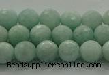 CAM1512 15.5 inches 8mm faceted round natural peru amazonite beads